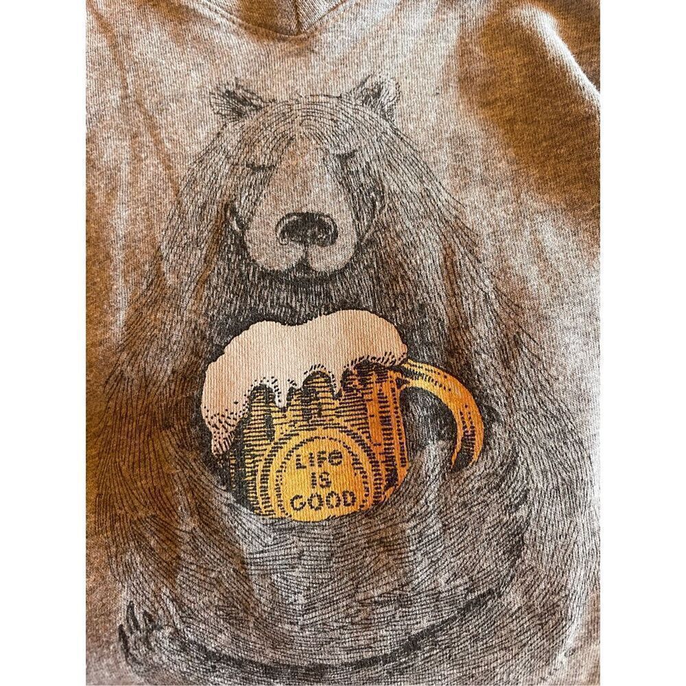 Life is Good T Shirt Women’s Size XS Bear Hug Graphic Long Sleeve Gray - Picture 5 of 5